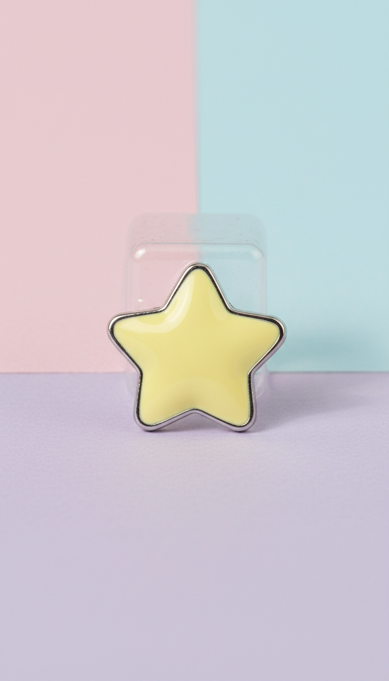 Pastel Lemon Star enamel charm